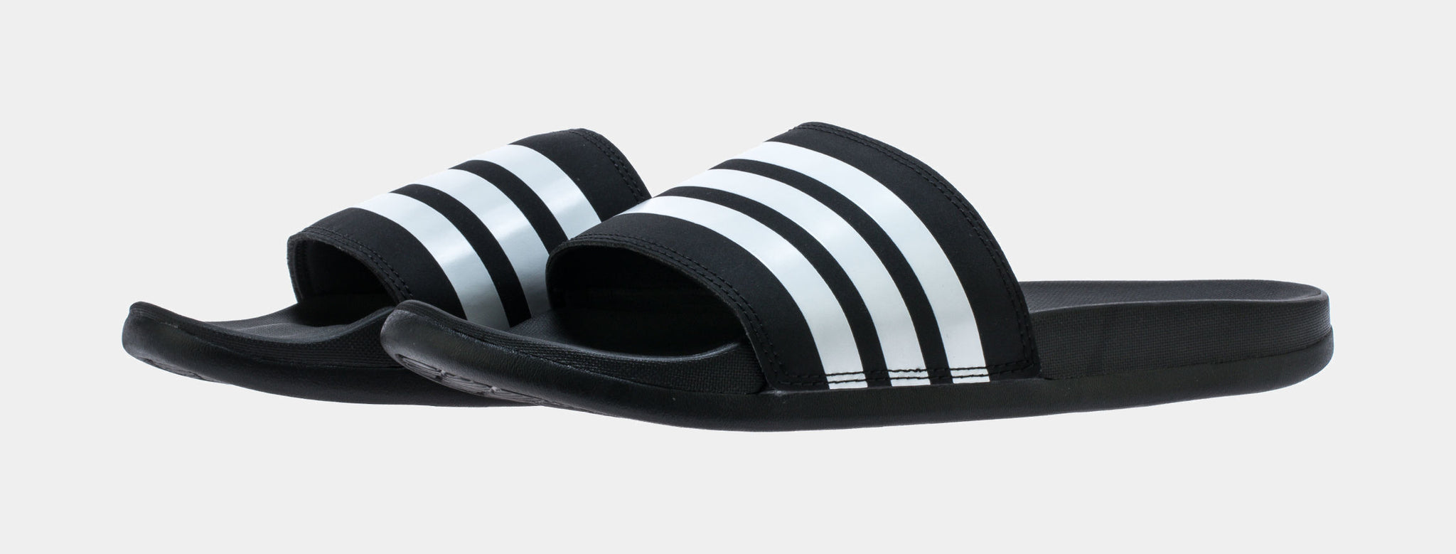 Mens Adidas Adilette Aqua F35539 White Black Sandals Slides Shoes | eBay